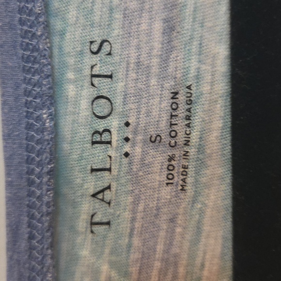 Talbots Purple Blue Striped Multicolor Women's Top Small - Picture 3 of 4